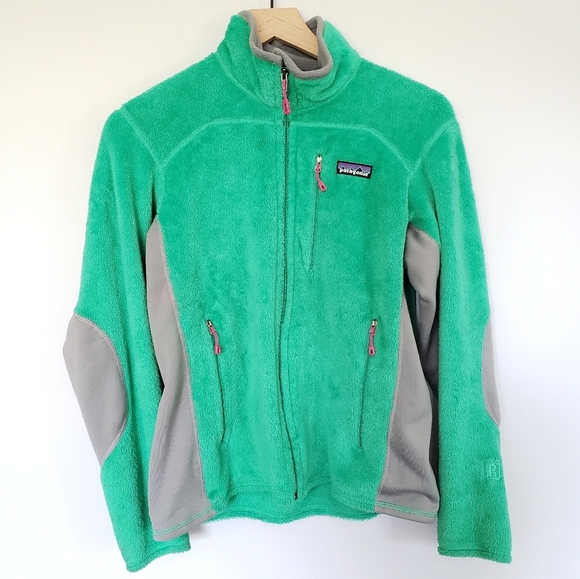 Patagonia R2 Zip Up Jacket Regulator Fleece Kelly Green Sz Medium - Picture 1 of 6